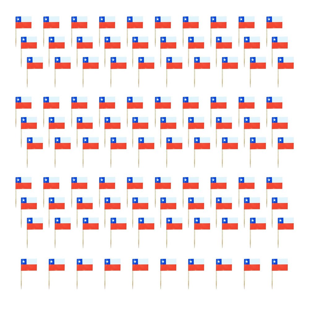 100Pcs National Flag Toothpicks Cupcake Picks Decoration for Display Desserts Snacks Food and Football Themed Parties Party Decoration Toothpicks