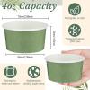 Maxdot 120pcs 4oz Dessert Cups, Disposable Ice Cream Cups, Paper Frozen Yogurt Bowls, for Hot and Cold Foods, Suitable for Gelato or Mousse view 2