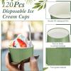 Maxdot 120pcs 4oz Dessert Cups, Disposable Ice Cream Cups, Paper Frozen Yogurt Bowls, for Hot and Cold Foods, Suitable for Gelato or Mousse view 3