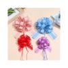Pull Bows for Gift Wrapping 100Pcs Wedding Car Ribbon Pull Bows Knot Gift Wrap Decor Birthday Party Supplies Pew Chairs DIY Home Decoration(Blue) view 3