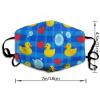Meaudiwes Fashion Reusable Balaclava Facial Cover With Elastic Ear Loop Unisex Face Scarf Cute Funny Bubbles Hearts Yellow Rubber Ducks view 2