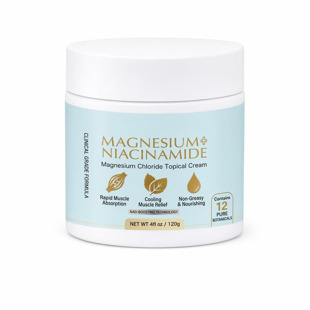 YASERDE Magnesium Niacinamide Relief Cream,Magnesium Chloride Cream with Arnica,for Joints,back,foot, Lightweight, Non-Greasy, 4oz