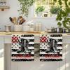 250 Anniversary Kitchen Towels Set of 2,Absorbent Microfiber Dish Tea Towels with Hanging Loop,Vintage Black Stripes Boots Satrs 1776-2026 Resuable Hand Towel for Home Kitchen Cooking Cleaning 18"x28" view 3