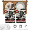 250 Anniversary Kitchen Towels Set of 2,Absorbent Microfiber Dish Tea Towels with Hanging Loop,Vintage Black Stripes Boots Satrs 1776-2026 Resuable Hand Towel for Home Kitchen Cooking Cleaning 18"x28" view 4