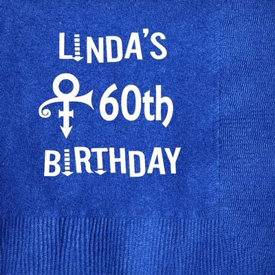 Custom Logo Napkins Imprinted With Logo, Monogram, Text or Slogan. Made To Order For Companies, Offices, Bars, Sports Clubs, Restaurants, Branding and Corporate Events. (300, Blue)