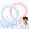Neck Cooling Tube for Summer Heat Relief, 2 Pack, Reusable Ice Cooling Ring, Wearable Collar for Sports, Outdoor Work, Travel and Hot Flashes, Pink and Blue view 1