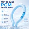 Neck Cooling Tube for Summer Heat Relief, 2 Pack, Reusable Ice Cooling Ring, Wearable Collar for Sports, Outdoor Work, Travel and Hot Flashes, Pink and Blue view 4
