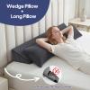 Bed Wedge Pillow for Headboard, Queen Size Gap Filler with Long Pillow view 3