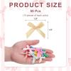 MECCANIXITY 50Pcs Mini Ribbon Bow 1.8 Inch Mini Fabric Satin Ribbon Flower Bows for Craft DIY Sewing Wedding Birthday Party Silver/Green/Red/Dark Green/Gold view 2