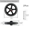 Risbay 7 Inch Rubber Wheelchair Replacement Front Wheels,Universal Hard Rubber Walker Wheels Replacement,Anti-Slip Cast Roller Wheel for Most Floors,Grey,2Pcs view 2