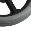 Risbay 7 Inch Rubber Wheelchair Replacement Front Wheels,Universal Hard Rubber Walker Wheels Replacement,Anti-Slip Cast Roller Wheel for Most Floors,Grey,2Pcs view 4