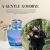 YASUBJAG Mountain Urns for Human Ashes Adult Man - Blue Urns for Human Ashes Adult Male - Sunset Cremation Urn for Women - Funeral Urn for Mom - Ash Container - Decorative Ash Container Large 10 Inch view 3