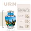 YASUBJAG Mountains Urn for Ashes for Women - Cremation Keepsakes for Ashes Combo of 5 with 1 Large 10 Inch Blue Funeral Urn for Women & 4 Mini Urns for Mom, Men & Adult Female Memorial Set of 5 view 2