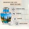 YASUBJAG Mountains Urn for Ashes for Women - Cremation Keepsakes for Ashes Combo of 5 with 1 Large 10 Inch Blue Funeral Urn for Women & 4 Mini Urns for Mom, Men & Adult Female Memorial Set of 5 view 4