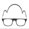 Calabria Unisex Snap Magnetic Blue Light Blocking Reading Glasses with Clear Lenses Matte Black Frame | Pull Apart Magnetic Bridge | Neck Hanging Headband Eyewear | Magnification 4.00x view 2