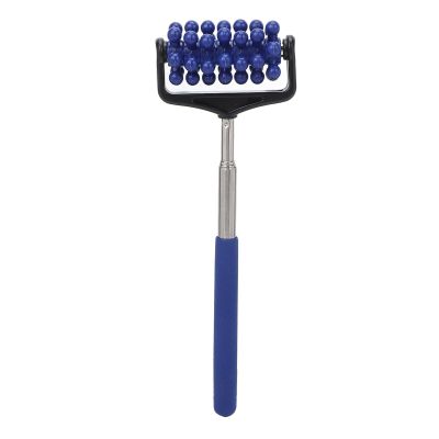 VOVSTO Telescopic Massager Back Roller, Tunable Portable Roller Massager Massage Tools, Extended Scraper Telescoping for Back, Arms, Head(Deep Blue)