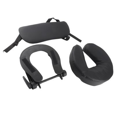 NOENNULL Adjustable Beauty Bed Headrest Cradle Soft U Shape Pillow for Massage Table Black