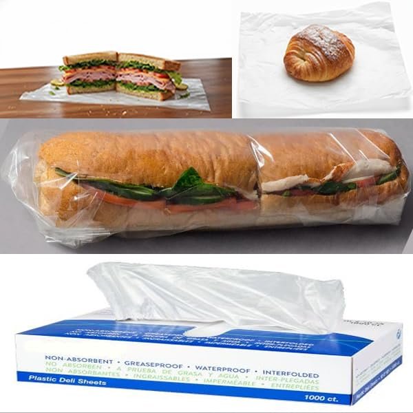 Damroos, 10,000 Count, Plastic Deli Sheets, 15" x 10 3/4", Clear, Greaseproof, Waterproof, Interfolded