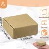 HGKdtRY 10Pcs Small Kraft Paper Gift Boxes 2.16'' x 2.16'' x 0.98'' for Ornaments Earring Jewelry Wrapping Packaging Cardboard Boxes Moving Supplies(Kraft) view 2