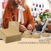 HGKdtRY 10Pcs Small Kraft Paper Gift Boxes 2.16'' x 2.16'' x 0.98'' for Ornaments Earring Jewelry Wrapping Packaging Cardboard Boxes Moving Supplies(Kraft) view 4