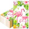 FYSUIMU 50 Pcs Pink Flamingo Guest Napkins Palm Leaves Floral Paper Napkins Summer Hawaii Tropical Disposable Bathroom Hand Towels for Party Dinner Table Supplies view 1