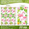 FYSUIMU 50 Pcs Pink Flamingo Guest Napkins Palm Leaves Floral Paper Napkins Summer Hawaii Tropical Disposable Bathroom Hand Towels for Party Dinner Table Supplies view 2