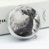 Snow Mountain Lone Wolf Round Pill Box for Organizer and Containers,Vitamin Case for Purse & Pocket Mini,Organizer Box- 3 Compartment to Hold Vitamins,Fish Oil and Supplements view 4