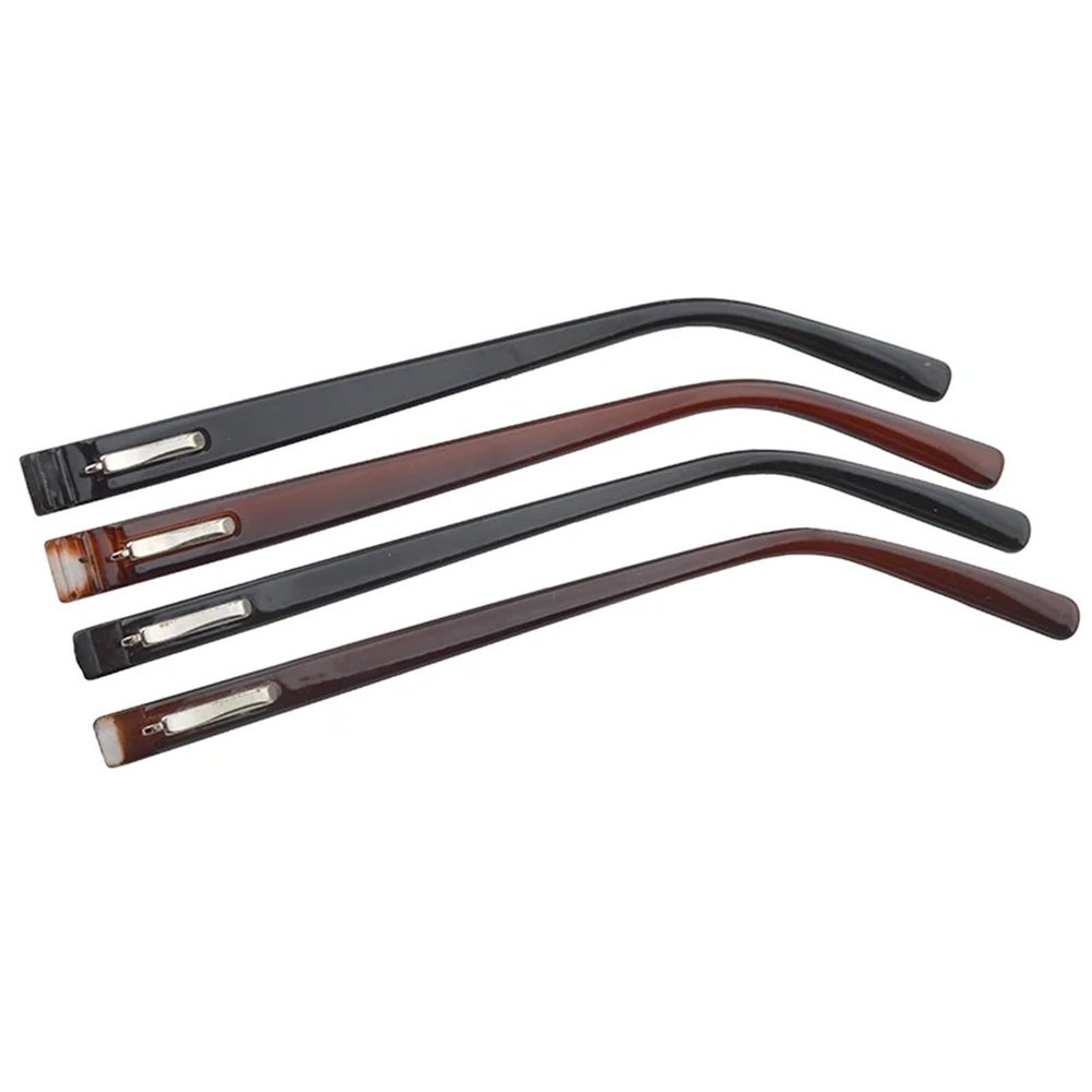 Glasses Arm Replacement 1pair 6.8mm 9mm PC Spring Glasses Eyeglasses Temple Plastic Leg Tip Optical Frame Eyewear Repairing Parts Black Brown(SPC002 Brown)