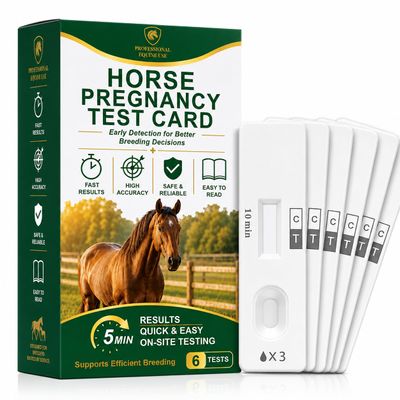 Mare Pregnancy Test Strips Rapid Urine Kit for Horses, Accurate Results in 10 Mins, Easy Farm Breeding Detection Tool for 18-90 Days After Breeding