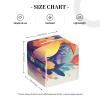 Pu Leather Cube Tissue Box Holders Modern Waterproof Square Tissue Box Cover Duck In Flowers Facial Paper Holder For Bathroom Kitchen Nightstand Office Home Decor view 3