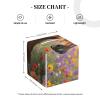 Pu Leather Cube Tissue Box Holders Modern Waterproof Square Tissue Box Cover Horse Flowers Facial Paper Holder For Bathroom Kitchen Nightstand Office Home Decor view 3