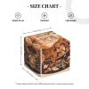 Pu Leather Cube Tissue Box Holders Modern Waterproof Square Tissue Box Cover Fantasy Bunny Style Facial Paper Holder For Bathroom Kitchen Nightstand Office Home Decor view 3