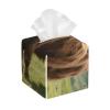 Pu Leather Cube Tissue Box Holders Modern Waterproof Square Tissue Box Cover Highland Cow Facial Paper Holder For Bathroom Kitchen Nightstand Office Home Decor view 1