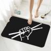GizmoBox Drumsticks Drummer Bath Mat Rugs 15.7x23.6 in,Diatomaceous Earth Bathroom Rug Fit Rubber Non-Slip Absorbent Mat view 1