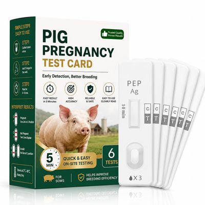 Pig Pregnancy Test 6 Urine Strips for Sows, Early Detection Kit, Simple & Reliable for Farm or Home Use, Fast 10-Minute Results
