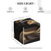 Pu Leather Cube Tissue Box Holders Modern Waterproof Square Tissue Box Cover Wood Carving Horse Facial Paper Holder For Bathroom Kitchen Nightstand Office Home Decor view 3