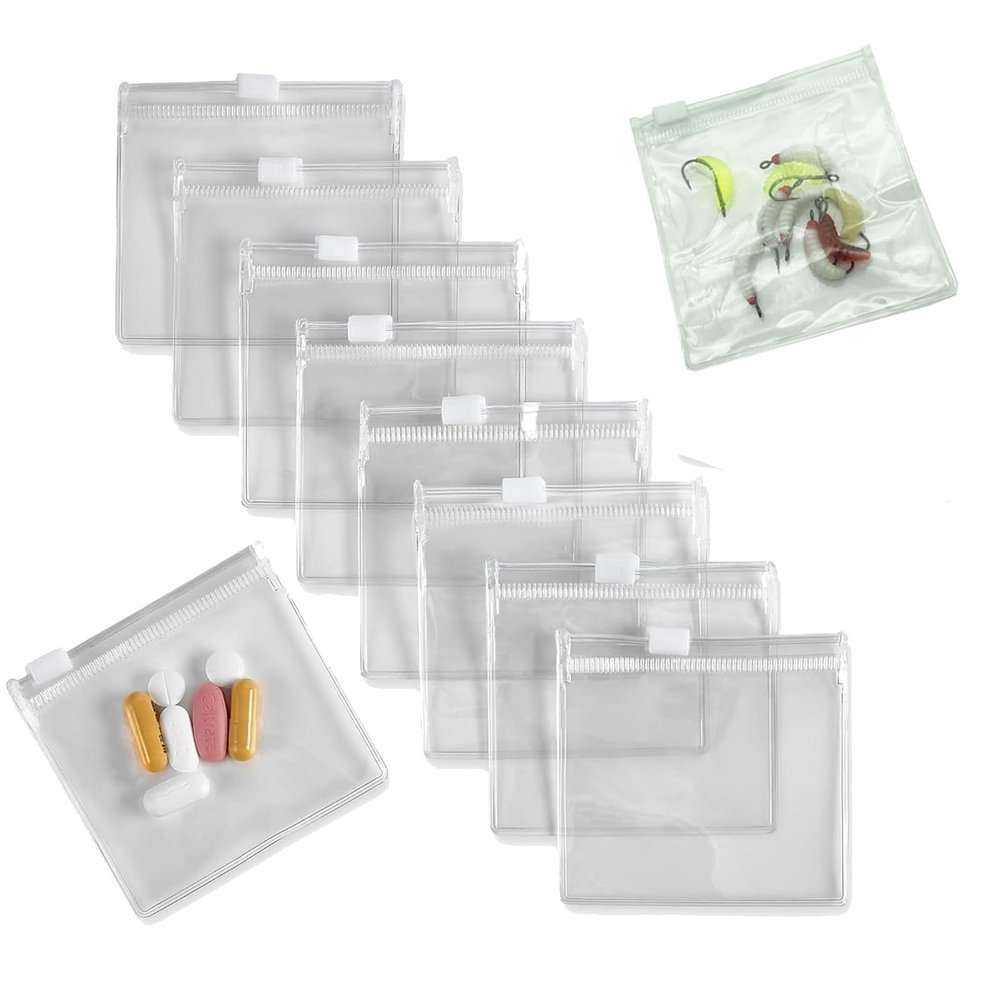 Diamond Art Accessories Zippered Pouch Bags with Slide Lock, Clear Reusable Self Sealing Organizer, Travel-Friendly Mini Storage Bags for Jewelry & Small Craft Pieces, 50 Pack