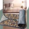 Foot Massage Mat, Rock Mat for Feet, Stone Foot Acupressure Mat with Coral Fleece and Pebbled Design for Relaxation and Health view 4