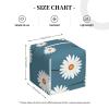 Pu Leather Cube Tissue Box Holders Modern Waterproof Square Tissue Box Cover White Daisy Pattern Facial Paper Holder For Bathroom Kitchen Nightstand Office Home Decor view 3