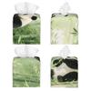 Pu Leather Cube Tissue Box Holders Modern Waterproof Square Tissue Box Cover Panda Eating Food Facial Paper Holder For Bathroom Kitchen Nightstand Office Home Decor view 2