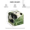 Pu Leather Cube Tissue Box Holders Modern Waterproof Square Tissue Box Cover Panda Eating Food Facial Paper Holder For Bathroom Kitchen Nightstand Office Home Decor view 3