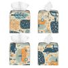 Pu Leather Cube Tissue Box Holders Modern Waterproof Square Tissue Box Cover Cars And Trees Facial Paper Holder For Bathroom Kitchen Nightstand Office Home Decor view 2