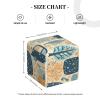 Pu Leather Cube Tissue Box Holders Modern Waterproof Square Tissue Box Cover Cars And Trees Facial Paper Holder For Bathroom Kitchen Nightstand Office Home Decor view 3