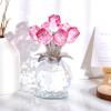 Ornalrist Crystal Pink Rose Figurine Flower Gifts for Women Her Ornament view 2