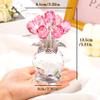 Ornalrist Crystal Pink Rose Figurine Flower Gifts for Women Her Ornament view 3
