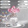 Ornalrist Crystal Pink Rose Figurine Flower Gifts for Women Her Ornament view 4