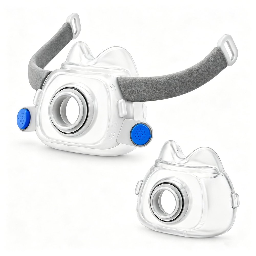Replacement F40 Mask Frame Kit for AirFit F40, 2 Medium Silicone Cushions