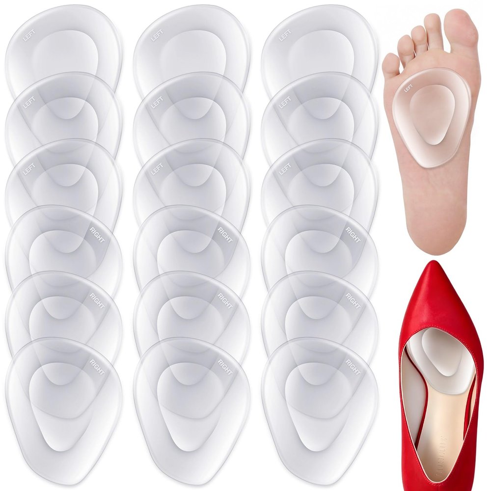 Shynek 20 Pack Metatarsal Pads, Ball of Foot Cushions for Women