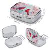 Cardinal Birds Cherry Blossoms Spring Small Metal Pill Box, Square 2 Compartment Pill Case for Pocket and Purse, Portable Travel Medicine Organizer Container for Vitamins, Supplements & Fish Oil view 2