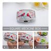 Cardinal Birds Cherry Blossoms Spring Small Metal Pill Box, Square 2 Compartment Pill Case for Pocket and Purse, Portable Travel Medicine Organizer Container for Vitamins, Supplements & Fish Oil view 4